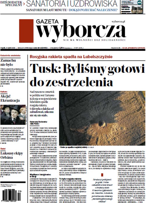 Gazeta Wyborcza 31.07.2026