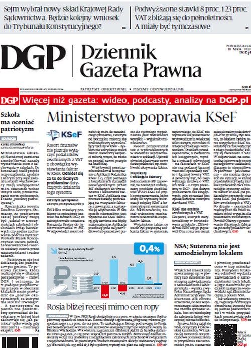 Dziennik Gazeta Prawna 18.05.2026