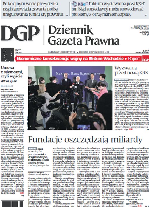 Dziennik Gazeta Prawna 15.06.2026